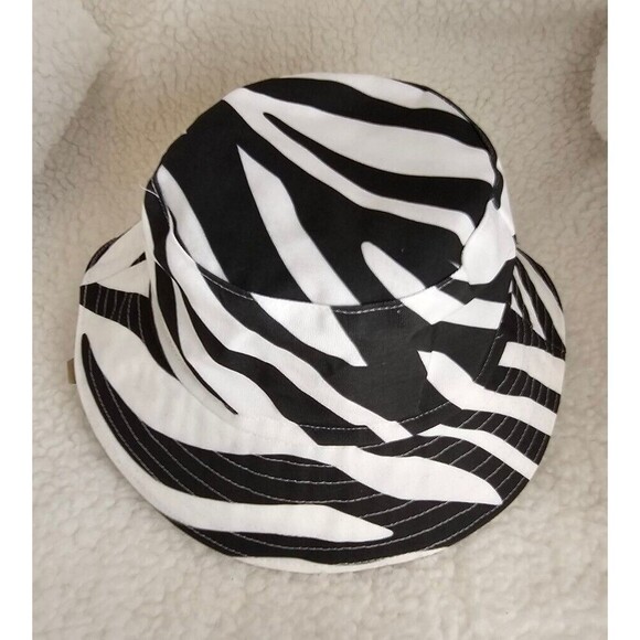 Thesunsout Bucket Hat Zebra Print Black/White Hat Sun Fisherman - Picture 3 of 7